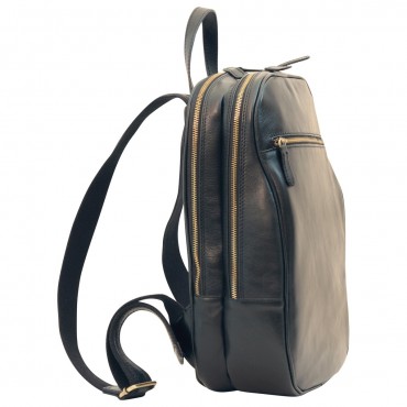 Leather backpack "Malbork" BL