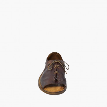Leather man sandal "Talamone" BR