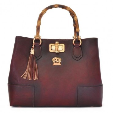 Leather woman handbag "Sarteano"