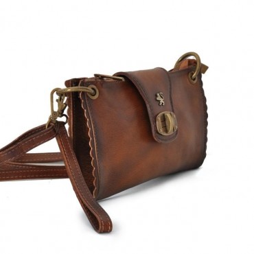 Extremely elegant leather shoulder bag "Pontremoli" B336
