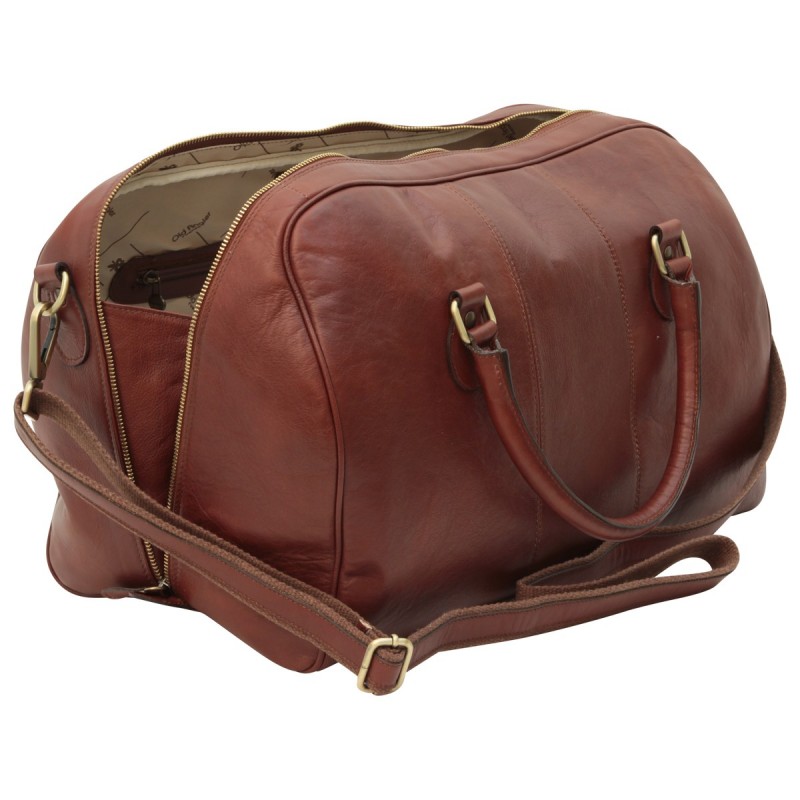 Leather duffel bag "Katowice" B
