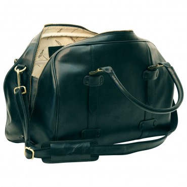 Leather duffel bag "Kościan" BL