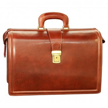 Diplomatic briefcase in full grain leather "Wieliczka"