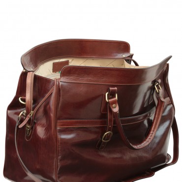 Leather travel bag "Wieliczka"