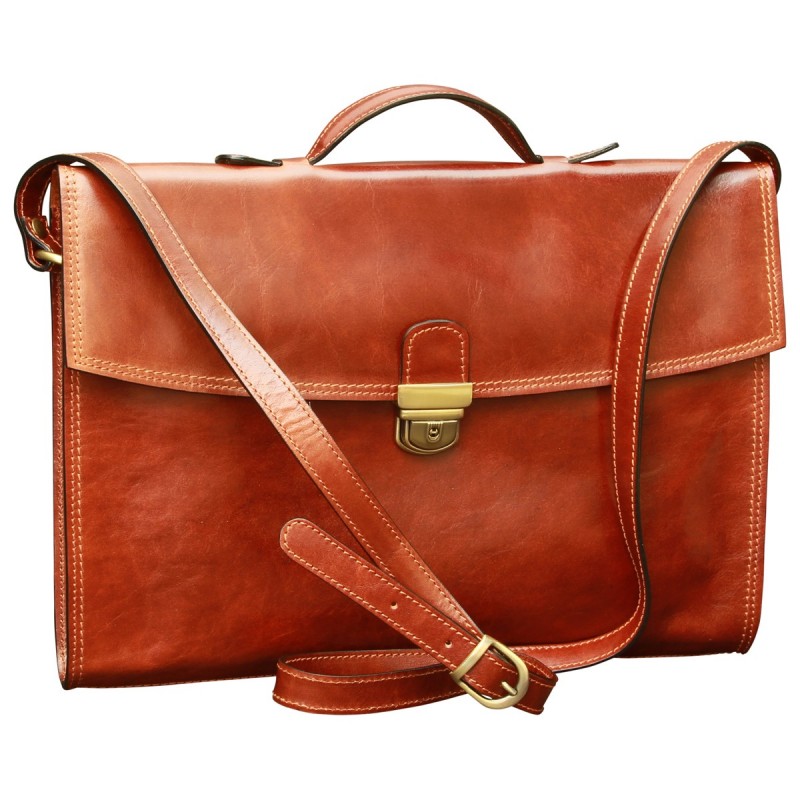 Leather Unisex Briefcase "Lublin"