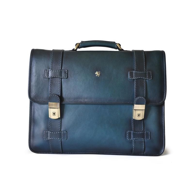 Practice briefcase Italian vegetable-tanned Leather. "Vallombrosa" B500