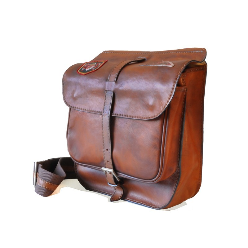 Leather Man bag "Bisaccia" B135