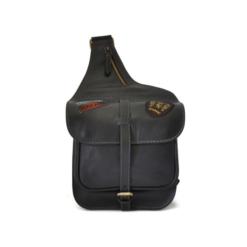 Leather Man bag "Bisaccia" B135P