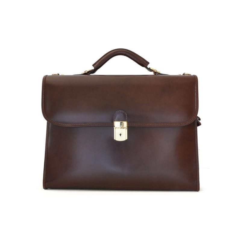 Leather briefcase "Da Verrazzano" R362