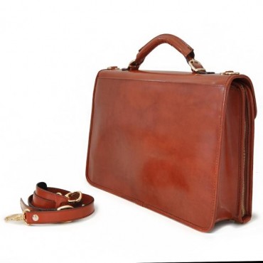 Leather briefcase "Leccio" R113