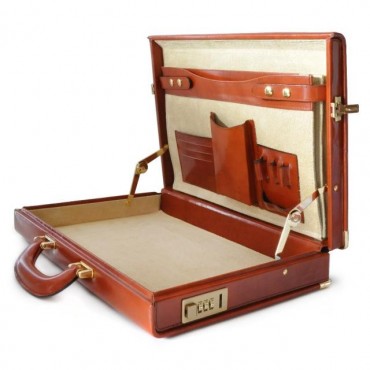 Leather briefcase 24 H "Machiavelli small"