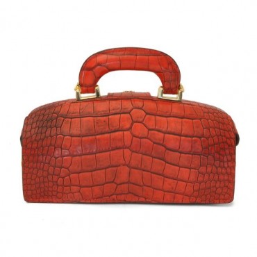 Stylose Woman handbag in crocodile print leather "Lady Brunelleschi" K120/N