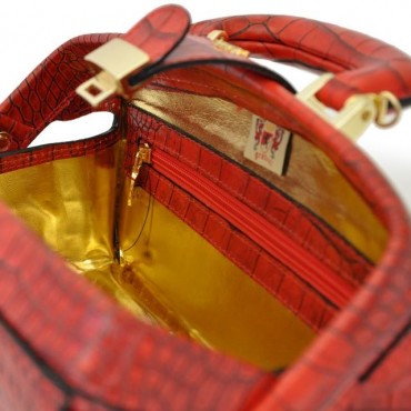 Mała torebka skórzana z tłoczonym wzorem "Lady Brunelleschi" K120/N