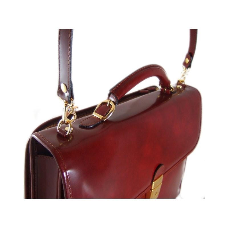 Leather briefcase "Da Verrazzano" K362