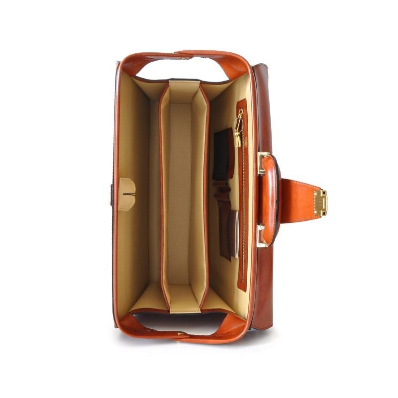 Leather briefcase diplomatic "Leonardo" K525G