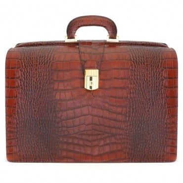 Leather briefcase diplomatic "Leonardo" K525G