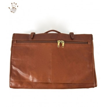 Leather Travel bag clothes anger "Merciai"