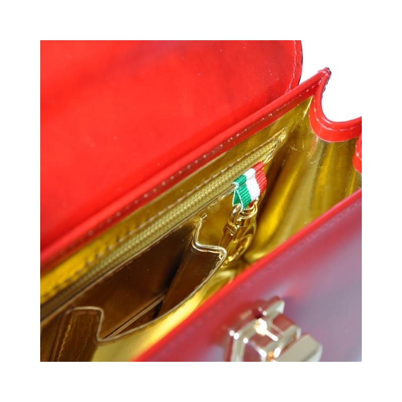 Mała elegancka torebka skórzana na rączce "Lucignano" R280/20
