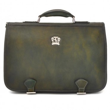 Leather Briefcase "Secchieta"