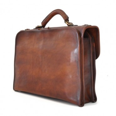 Leather briefcase for PC "Da Verrazzano" B362