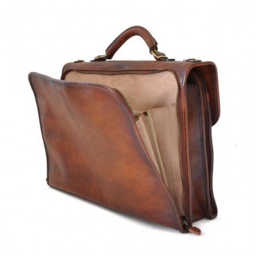 Leather briefcase for PC "Da Verrazzano" B362