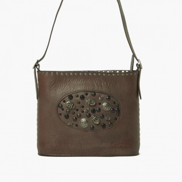 Leather Lady bag "Teschi piccola"