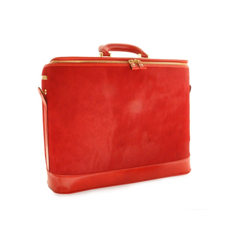 Elegant leather laptop briefcase. " Raffaello" C116-17