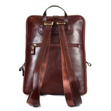 Practical woman leather backpack "Sestina"