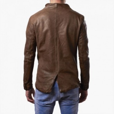 Leather man jacket "Bottoni" BM