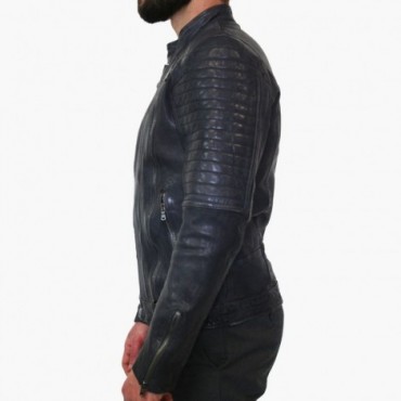 Leather man jacket "Moto" SZ
