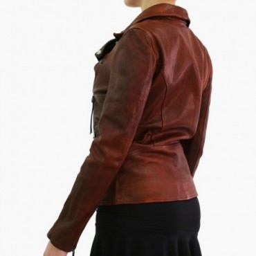 Leather Lady jacket "Chiodo" BR