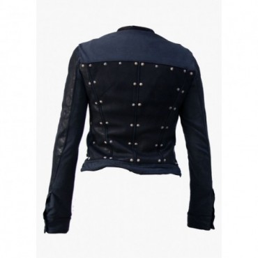 Leather Lady jacket "Strisce e borchie"