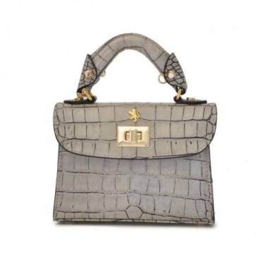 Small bag in printed leather that imitates crocodile skin. "Lucignano" K280/20