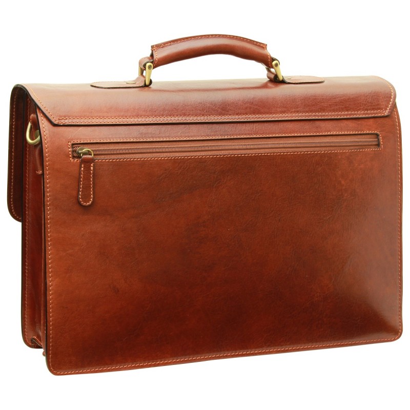 Leather Woman/Man Briefcase "Szczecin"