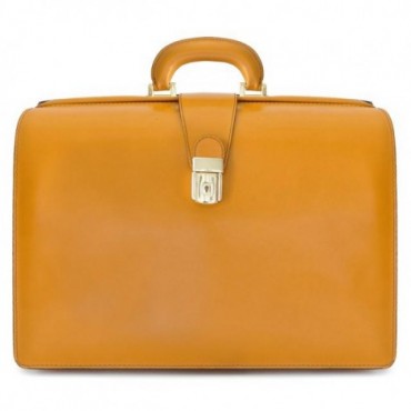 Leather briefcase diplomatic type "Leonardo" R525G