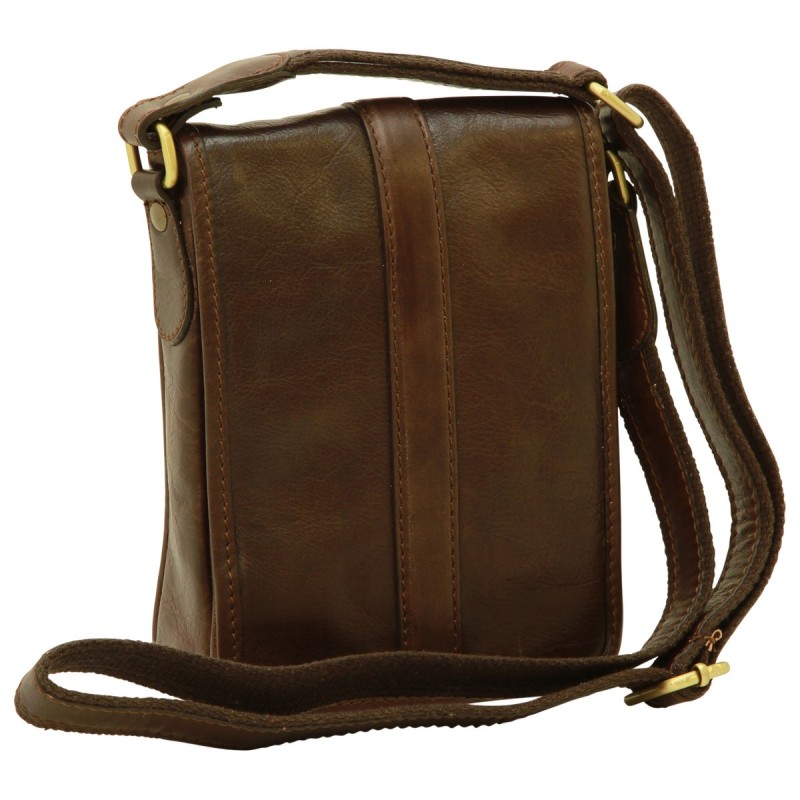 Leather shoulder man bag "Opole" BC