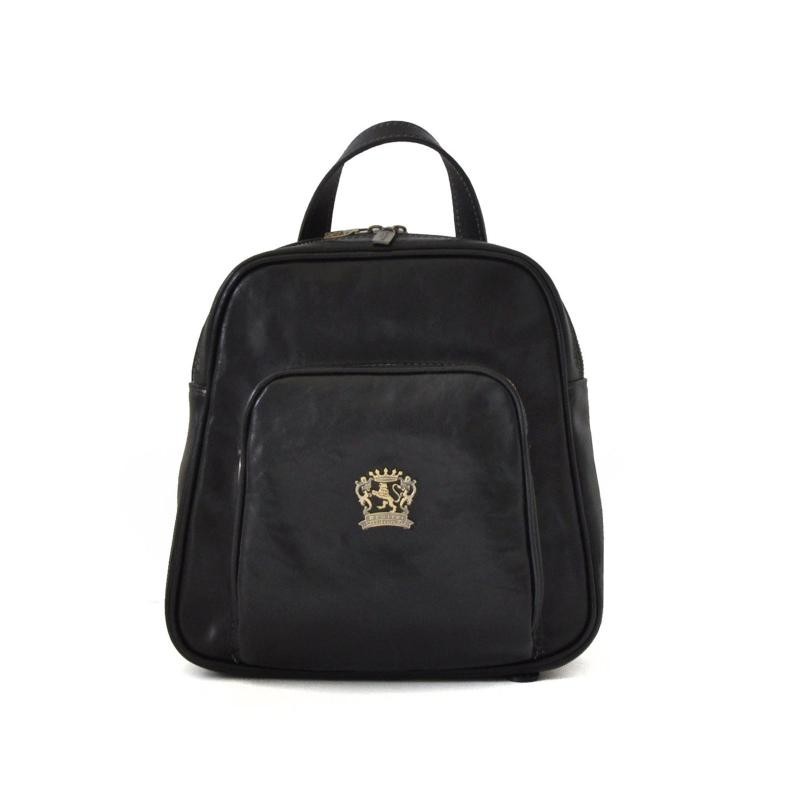 Women's backpack in leather with rounded lines "Sirmione"