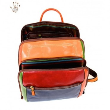 Leather men's backpack "Appia Multicolor"
