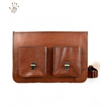 Leather backpack briefcase "Torre Alta"