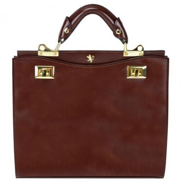 Lovely woman handbag of leather vegetable tanned "Anna Maria Luisa de' Medici"