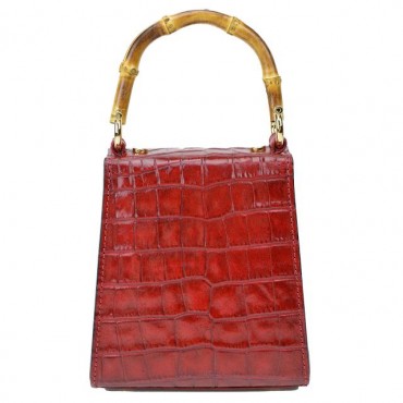 Small leather handbag with a crocodile pattern. "Castalia" K298/22