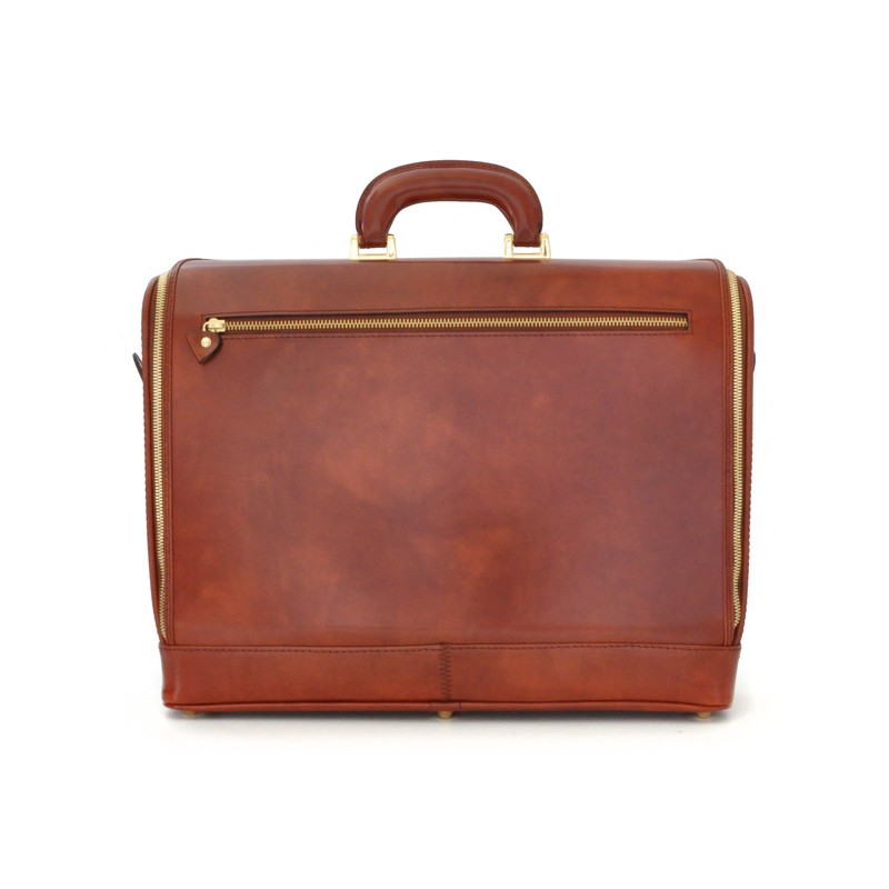 Elegant leather laptop briefcase. "Raffaello" B116-17