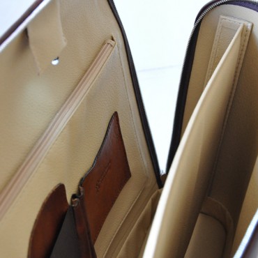 Elegante cartella in pelle porta laptop "Raffaello" B116-15