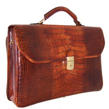Leather briefcase "Piccolomini" K604
