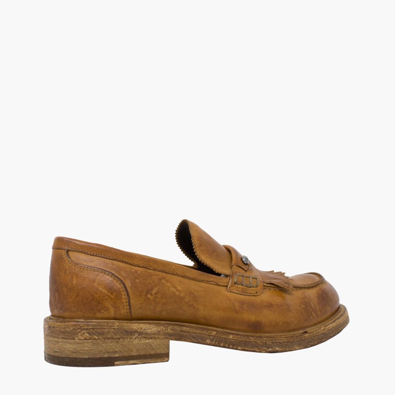 Leather men shoes "Mocassino Frange"