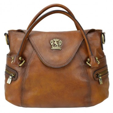 Woman leather handbag with double handles. "Rincine"