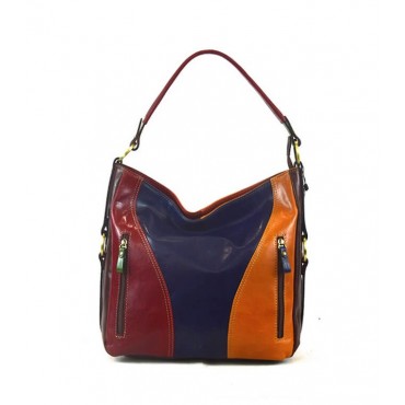 Leather Lady bag "Tiziana" Multicolor