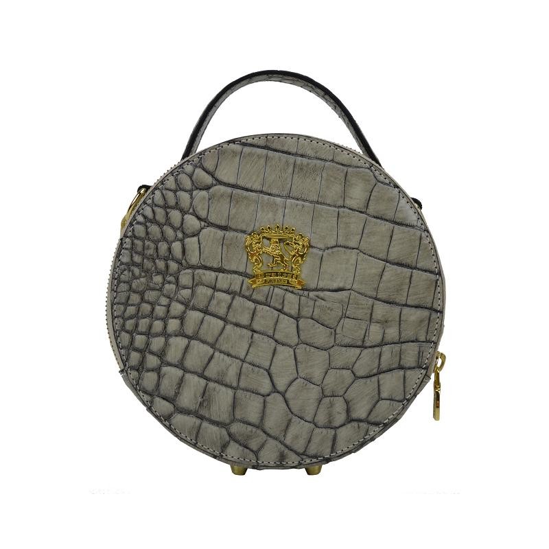 Woman oval small leather handbag "Troghi" K