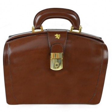Woman Bag Italian vegetable - tanned Leather. "Miss Brunelleschi" B120/29
