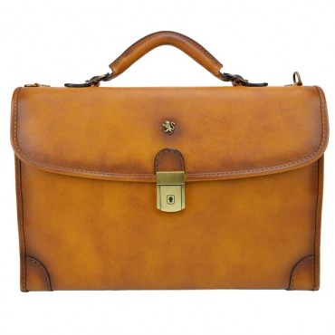 Briefcase Italian vegetable-tanned Leather. "Leccio" B113B